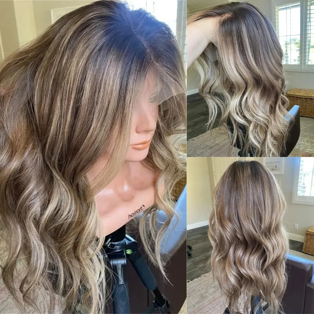 Brunette Balayage Wave Wig HD Lace Front Wigs Dark Ash Blonde Wig Natural Wave Transparent Front Lace Wig Cosplay Party Womens
Brunette Balayage Wave Wig HD Lace Front Wigs Dark Ash Blonde Wig Natural Wave Transparent Front Lace Wig Cosplay Party Womens