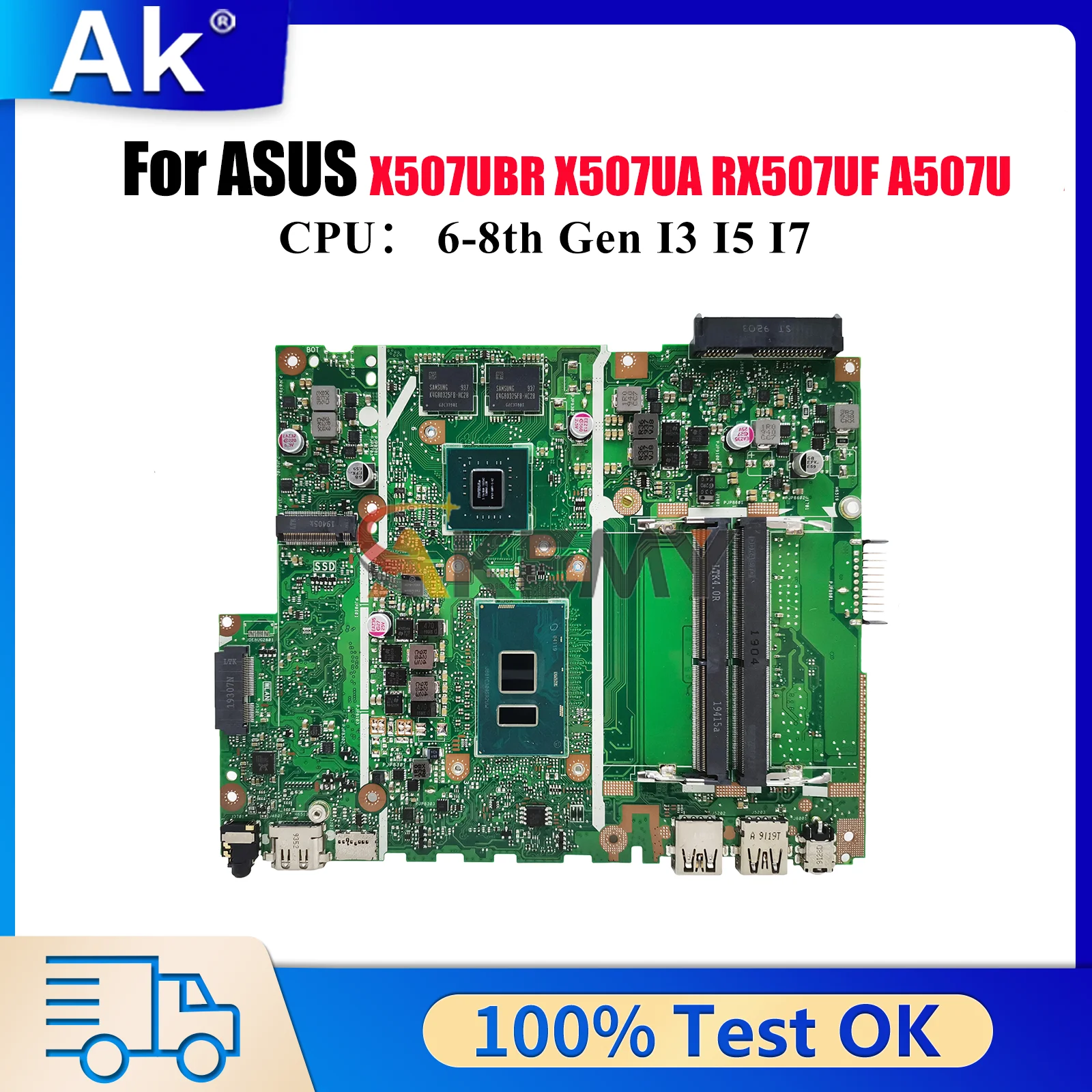 X507UBR Laptop Motherboard For ASUS R507U X507UB X507UF X507UAR X507UA F507U Y5000U X507UFR A507U X507U Mainboard I3 I5 I7 CPU
X507UBR Laptop Motherboard For ASUS R507U X507UB X507UF X507UAR X507UA F507U Y5000U X507UFR A507U X507U Mainboard I3 I5 I7 CPU