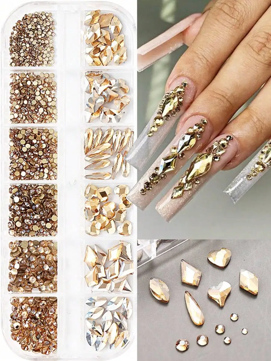 3D Gold Crystal Nail Rhinestones Asymmetrical Flat Back Rhinestone Gemstone Y2K Aesthetic Nail Art Decoration Charms Nail Suppli
3D Gold Crystal Nail Rhinestones Asymmetrical Flat Back Rhinestone Gemstone Y2K Aesthetic Nail Art Decoration Charms Nail Suppli