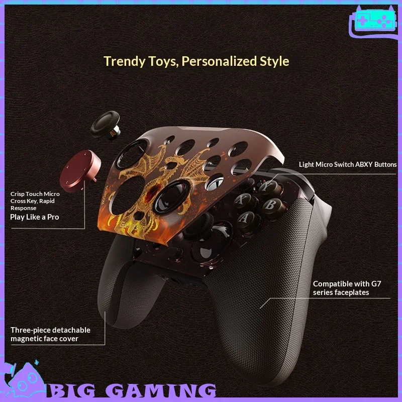 Игровой контроллер GameSir G7 Pro Dragon's Dogma 2 Edition, беспроводной Bluetooth, три режима подключения, джойстик TMR, магнитная накладка для Xbox, ПК, Android
Игровой контроллер GameSir G7 Pro Dragon's Dogma 2 Edition, беспроводной Bluetooth, три режима подключения, джойстик TMR, магнитная накладка для Xbox, ПК, Android