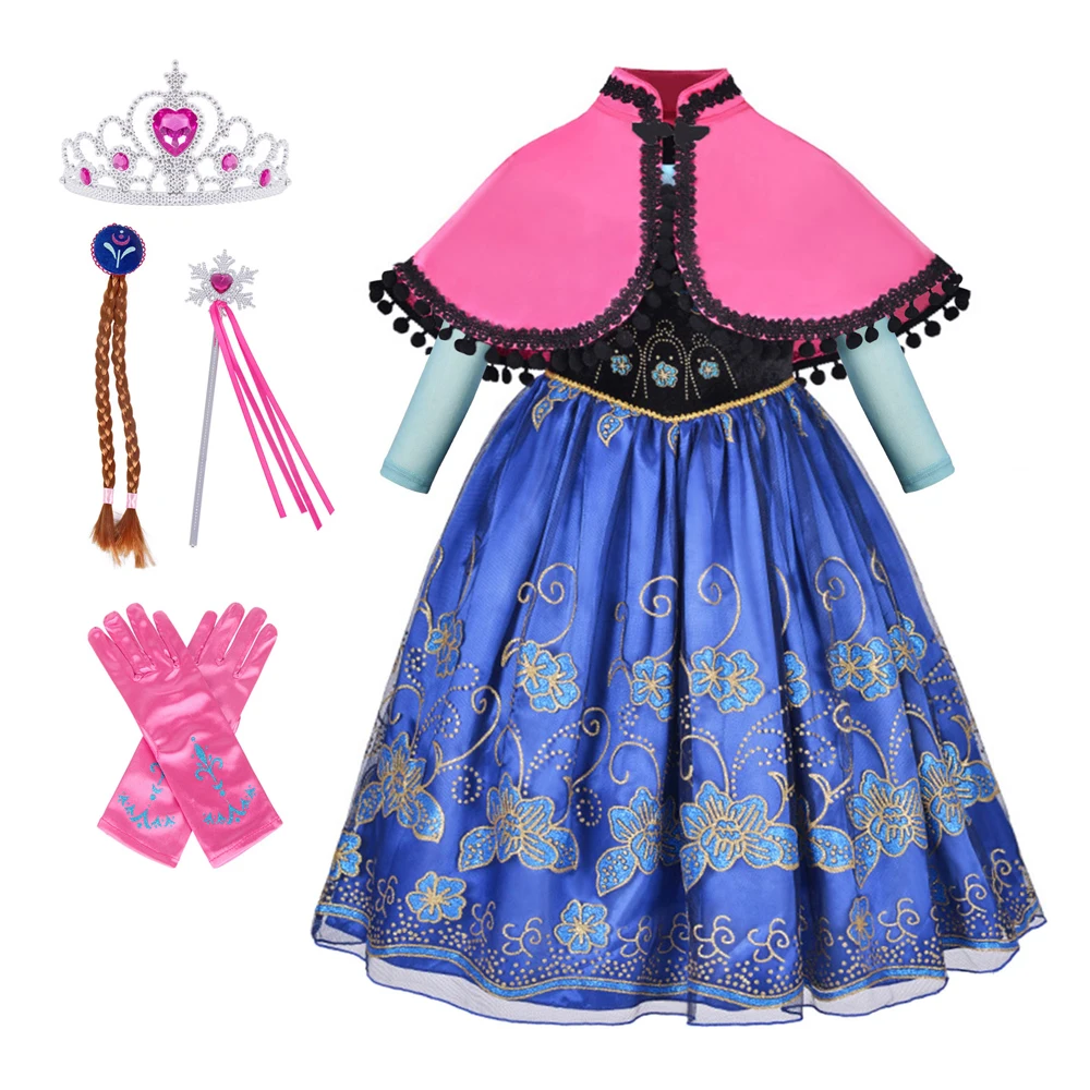 Jurebecia Anna Dress For Girls Princess Costumes Kids Cosplay Dress Up Birthday Party Halloween Christmas Outfits
Jurebecia Anna Dress For Girls Princess Costumes Kids Cosplay Dress Up Birthday Party Halloween Christmas Outfits