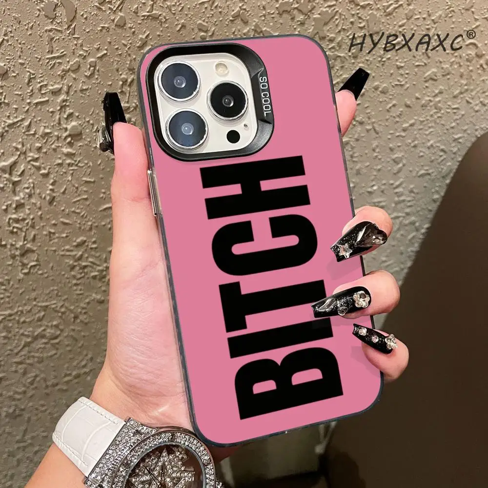 Bad Girl Style Phone Case Same As Dilraba, Black & Pink Contrast Letter Cover For iPhone 11-17 All Series
Bad Girl Style Phone Case Same As Dilraba, Black & Pink Contrast Letter Cover For iPhone 11-17 All Series