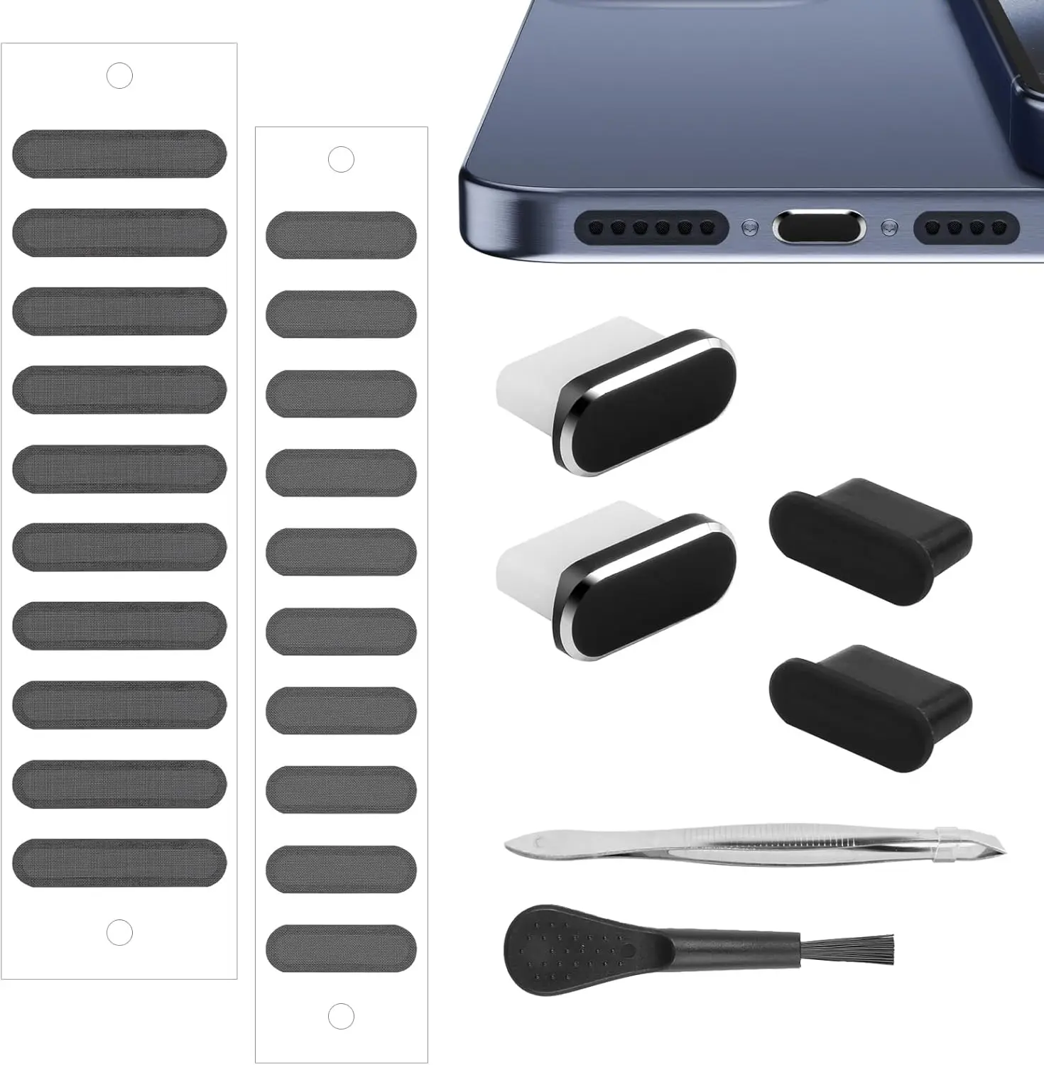 USB C Dust Plug for iPhone 16, Samsung S23, All Type-C Devices
USB C Dust Plug for iPhone 16, Samsung S23, All Type-C Devices