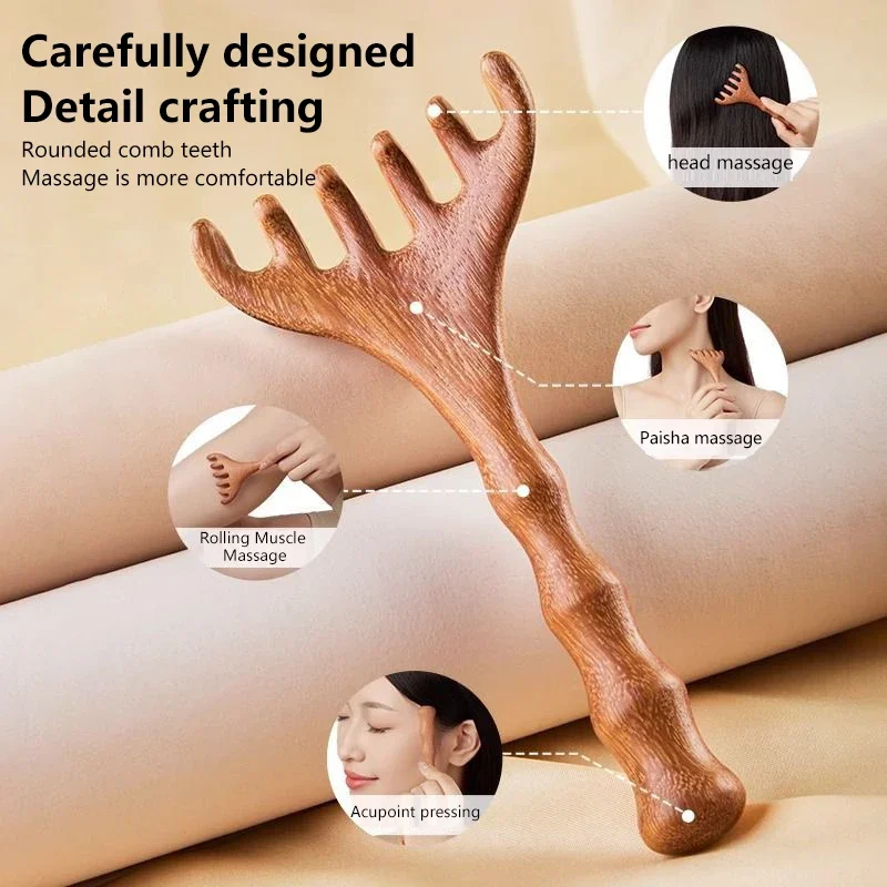 Comb Head Meridian Massage Comb Anti-static Wooden Wide Tooth Gua Sha Tool Scratcher Spa Promote Blood Circulation
Comb Head Meridian Massage Comb Anti-static Wooden Wide Tooth Gua Sha Tool Scratcher Spa Promote Blood Circulation