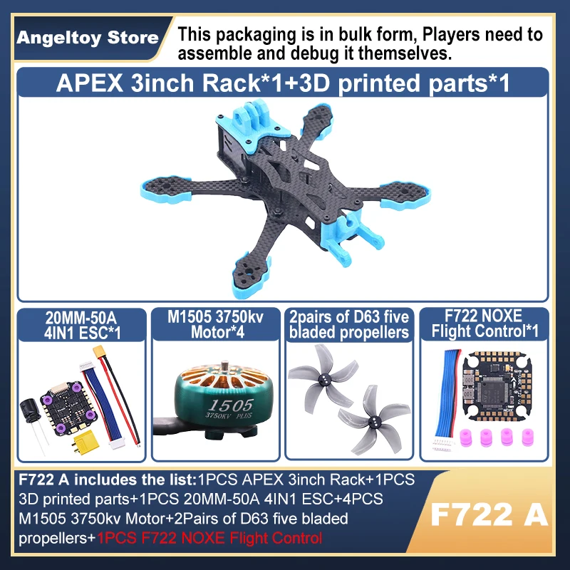 B-CUBE APEX 3inch FPV Drone Frame Kit Carbon Fiber Racing Drone Quadcopter INAV Beatflight F722 F745 Ardupilot Flight Control
B-CUBE APEX 3inch FPV Drone Frame Kit Carbon Fiber Racing Drone Quadcopter INAV Beatflight F722 F745 Ardupilot Flight Control