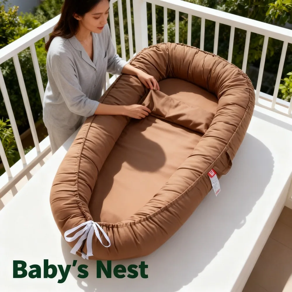 Solid Color Pillowless Foldable Crib Portable Baby Travel Bed and Shared Bed Ensure The Safety of Newborns in The Crib
Solid Color Pillowless Foldable Crib Portable Baby Travel Bed and Shared Bed Ensure The Safety of Newborns in The Crib