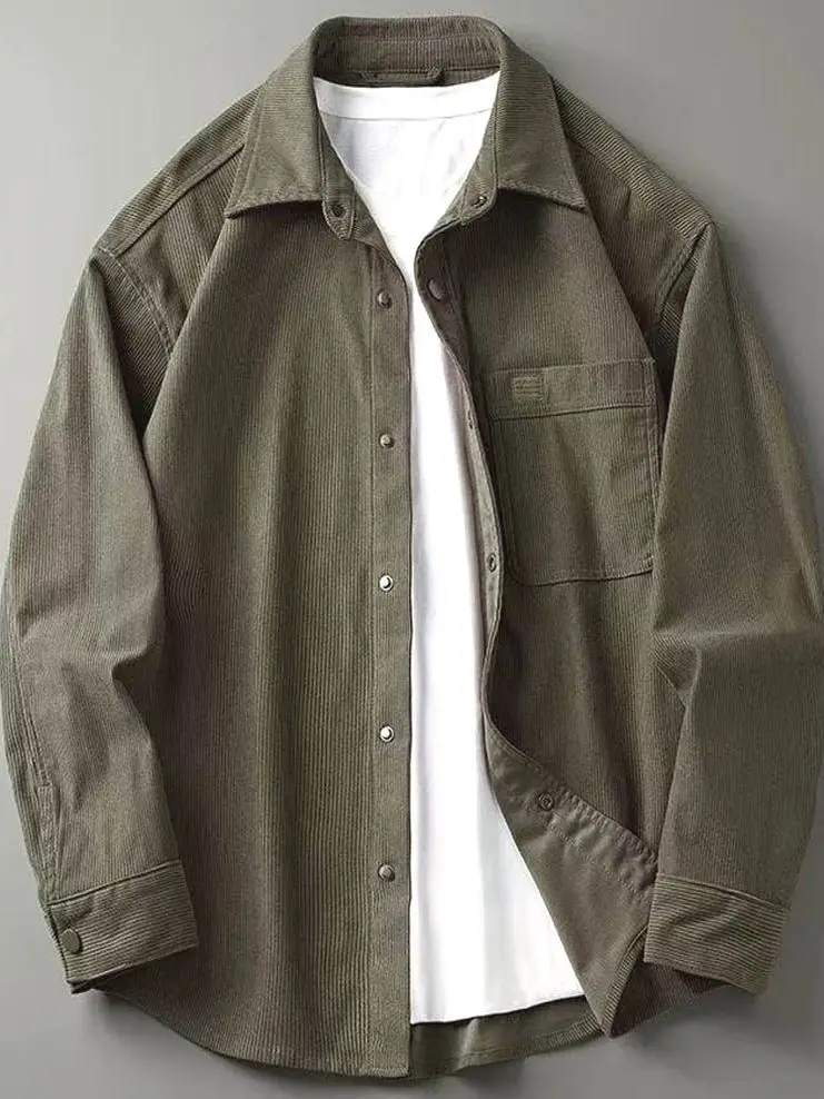 American Vintage Corduroy Long Sleeve Men's Shirt Warm Denim Workwear Open Cardigan Label Patch Breathable Spring Youth Fashion
American Vintage Corduroy Long Sleeve Men's Shirt Warm Denim Workwear Open Cardigan Label Patch Breathable Spring Youth Fashion