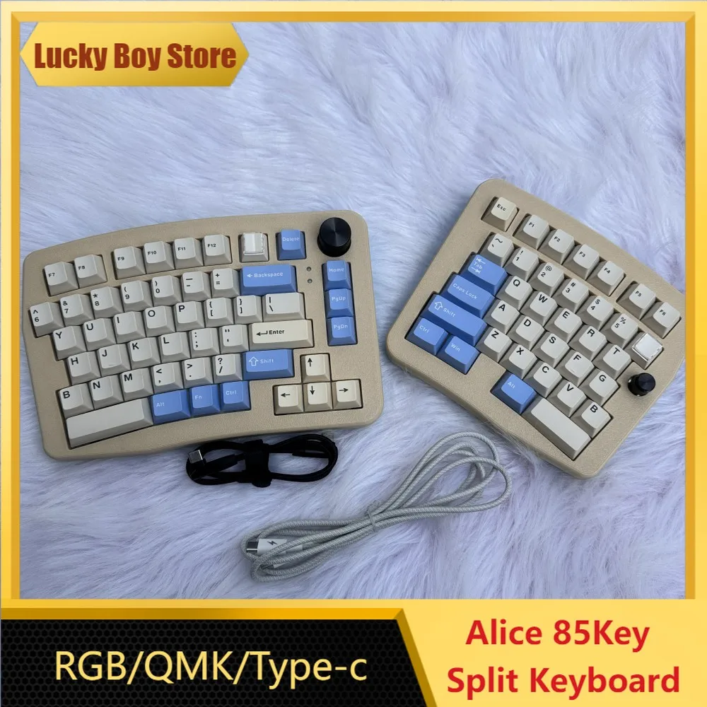NEW Alice85 Split Mechanical Keyboard Kit 3D Print Gasket Structure Hot Swap RGB Wired Dual Knobs Keyboard Ergonomics QMK/VIAL
NEW Alice85 Split Mechanical Keyboard Kit 3D Print Gasket Structure Hot Swap RGB Wired Dual Knobs Keyboard Ergonomics QMK/VIAL