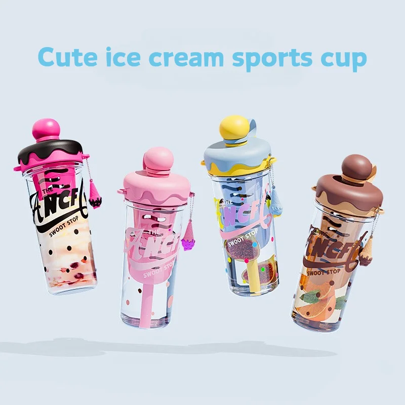 Portable Strapped Sports Water Cup with Tea Separation for High - Fashion Girls Cute Ice Cream Plastic Straw Mug Large Capacity
Portable Strapped Sports Water Cup with Tea Separation for High - Fashion Girls Cute Ice Cream Plastic Straw Mug Large Capacity