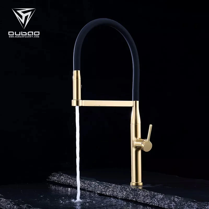 Brush Gold Pull Down Sprayer Kitchen Faucet Brass Cold hot water Kitchen sink faucet Popular design Top Quality Copper One Hole
Brush Gold Pull Down Sprayer Kitchen Faucet Brass Cold hot water Kitchen sink faucet Popular design Top Quality Copper One Hole