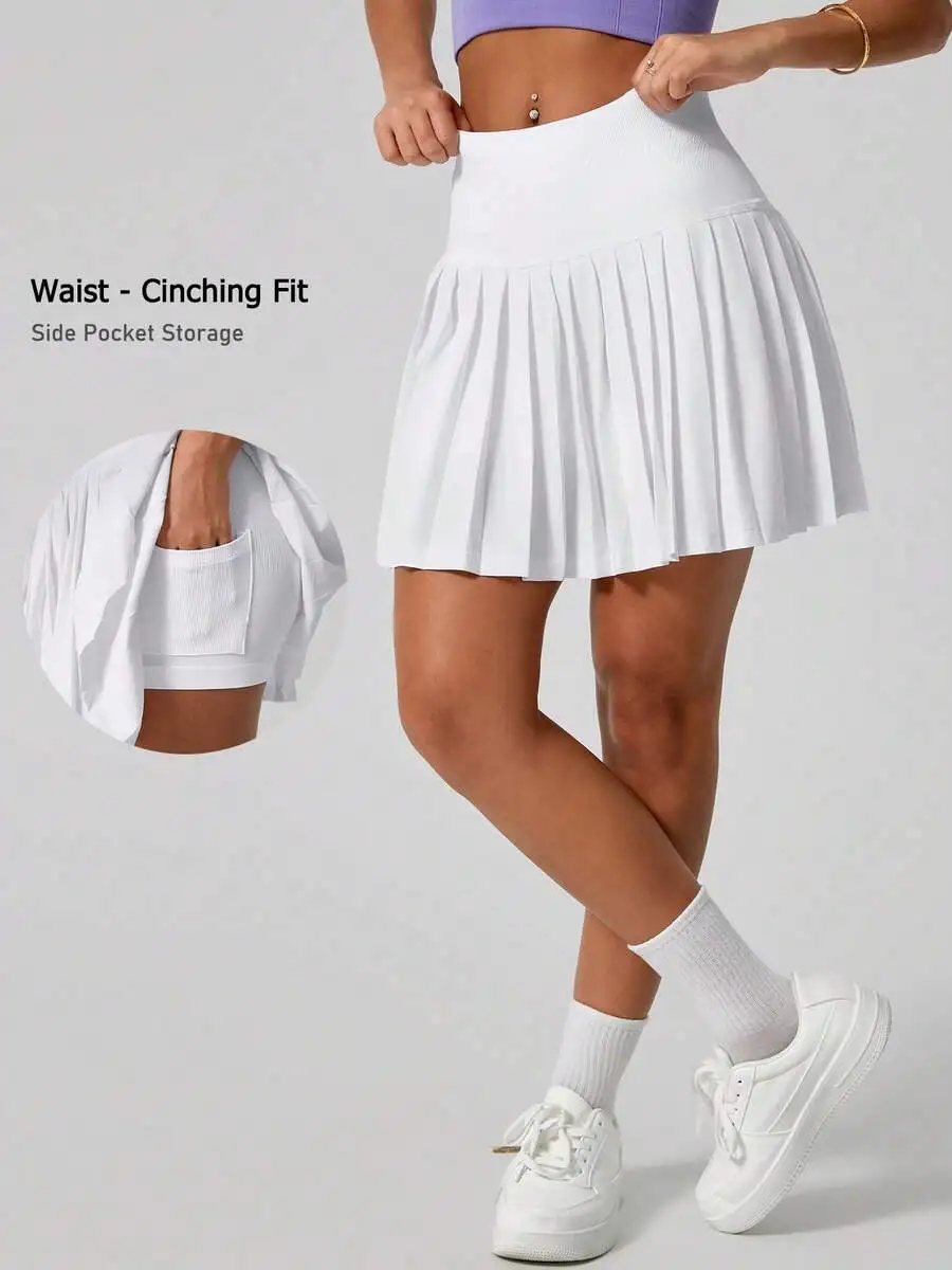 Women High Waist Pleated Tennis Skirt With Side Pocket Seamless Comfortable Workout Mini Skirt
Women High Waist Pleated Tennis Skirt With Side Pocket Seamless Comfortable Workout Mini Skirt
