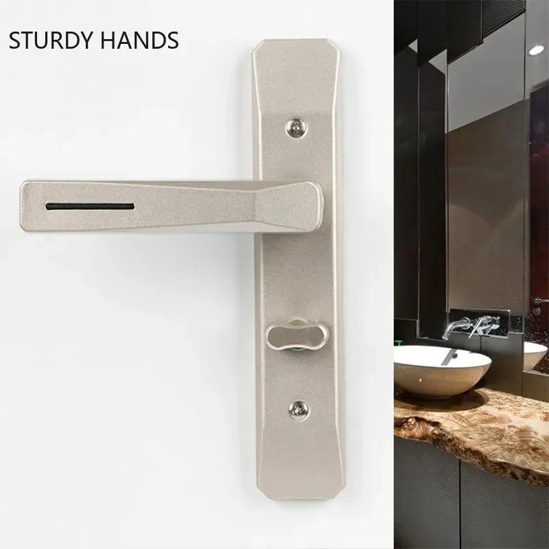 Bathroom Aluminum Alloy Door Lock Single Tongue Handle Lock Kitchen Glass Door Toilet Keyless Door Locks Home Hardware
Bathroom Aluminum Alloy Door Lock Single Tongue Handle Lock Kitchen Glass Door Toilet Keyless Door Locks Home Hardware