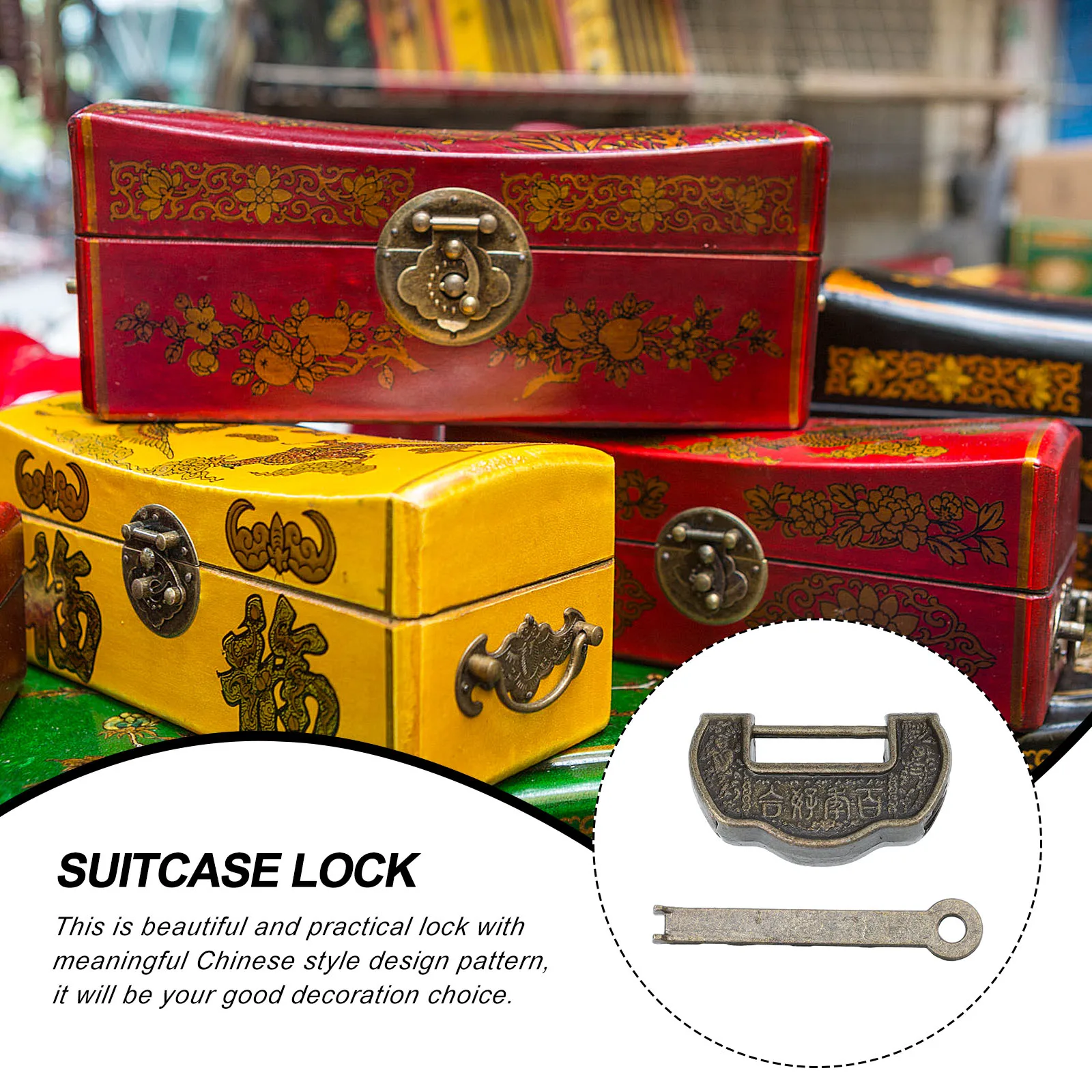 2Pcs Retro Copper Vintage Decorative Lock Mini Zinc Alloy Jewelry Box Suitcase Latch Design for Boxes
2Pcs Retro Copper Vintage Decorative Lock Mini Zinc Alloy Jewelry Box Suitcase Latch Design for Boxes