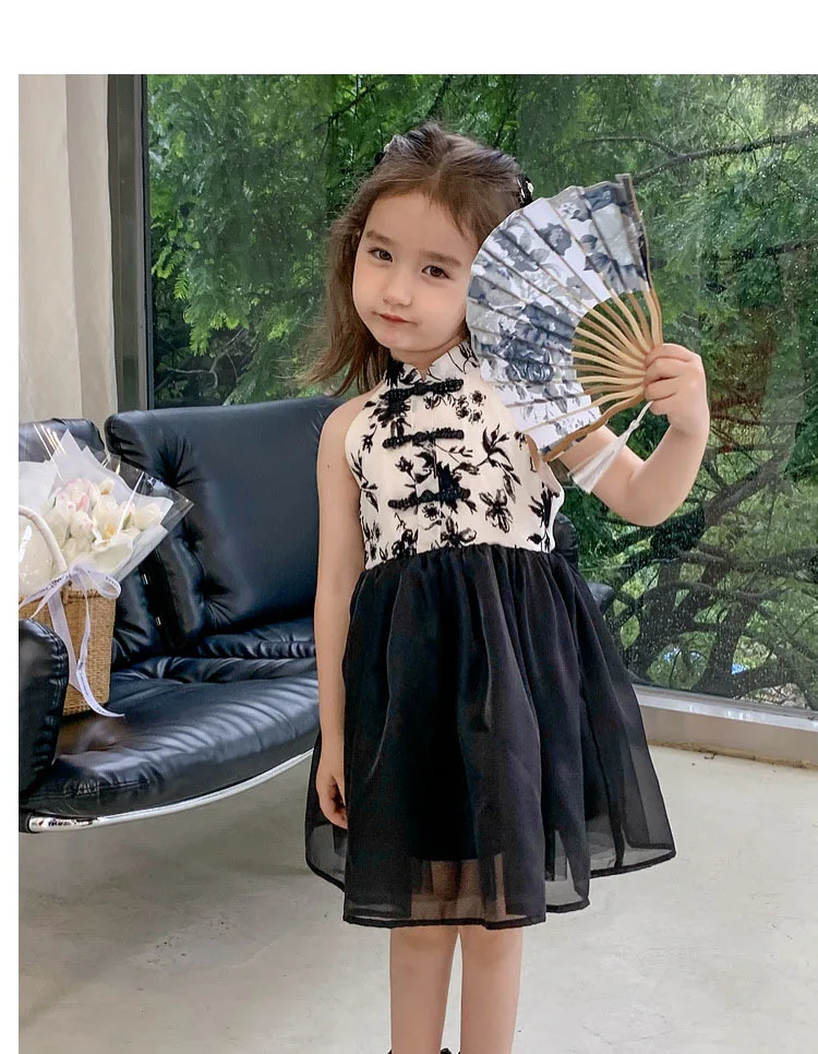Girls' Dress Summer Outfit New Style Fashionable Chinese Princess Dress Kids Cute Sleeveless Skirt
Girls' Dress Summer Outfit New Style Fashionable Chinese Princess Dress Kids Cute Sleeveless Skirt