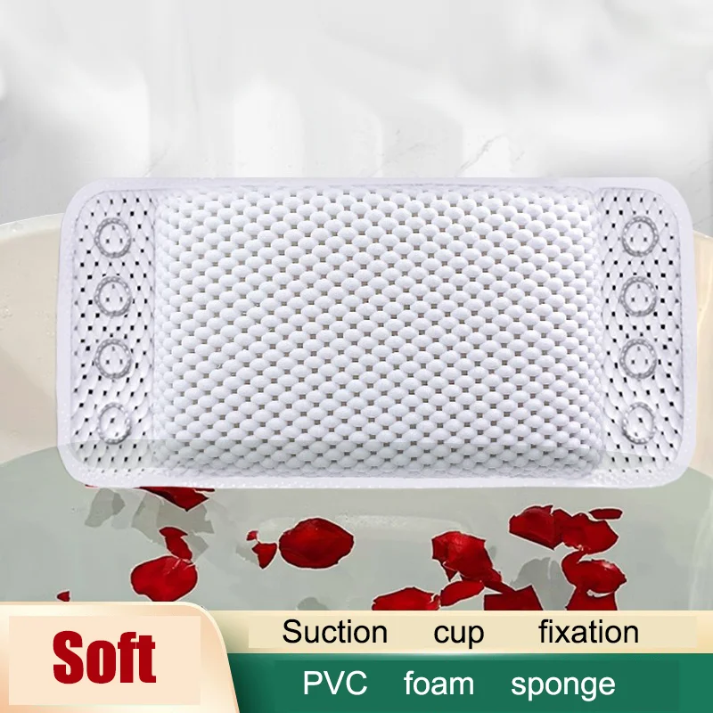 PVC foam sponge material non-slip bath pillow with suction cup bathroom pillow non-slip small pillow
PVC foam sponge material non-slip bath pillow with suction cup bathroom pillow non-slip small pillow