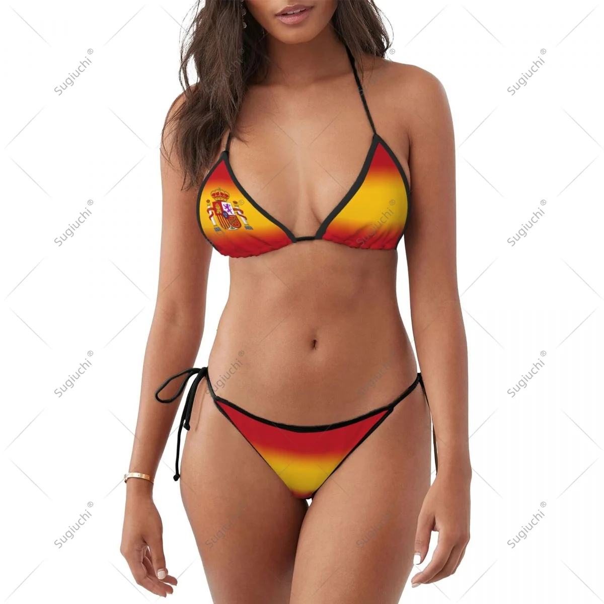 Женское бикини для девочек с флагом Испании, комплекты купальников, трехточечная пляжная одежда, купальные костюмы для пляжной вечеринки, сексуальные Mujer 
Женское бикини для девочек с флагом Испании, комплекты купальников, трехточечная пляжная одежда, купальные костюмы для пляжной вечеринки, сексуальные Mujer
