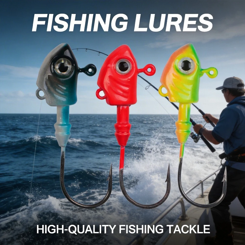 10g-43g Fish Head Compound Jig Heads Ultra Sharp Barbed Pointed Beak Hooks For Soft Lures Freshwater Saltwater Fishing Tackle
10g-43g Fish Head Compound Jig Heads Ultra Sharp Barbed Pointed Beak Hooks For Soft Lures Freshwater Saltwater Fishing Tackle