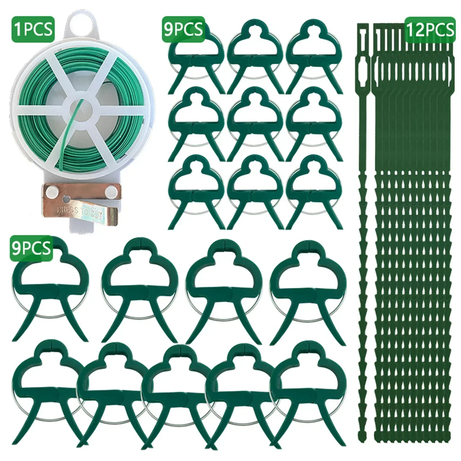 31Pcs Garden Plant Clips Set Support Clips with Reusable Garden Ties,Plant Twist Ties for Straightening,Clip Tying Wires Set
31Pcs Garden Plant Clips Set Support Clips with Reusable Garden Ties,Plant Twist Ties for Straightening,Clip Tying Wires Set