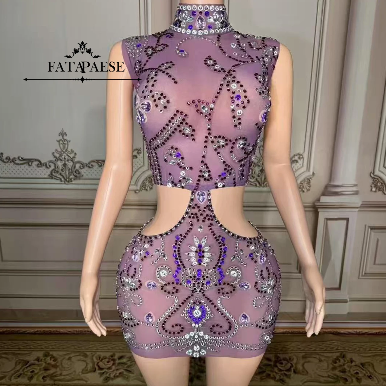 FATAPAESE Sexy Rhinestones Short Prom Dresses for Black Girl Night Club Cocktail Sheath Bodycon Waist Reveal Evening Party Dress
FATAPAESE Sexy Rhinestones Short Prom Dresses for Black Girl Night Club Cocktail Sheath Bodycon Waist Reveal Evening Party Dress