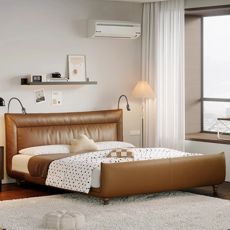 Retro leather beds Superior master beds Modern simple bed Light luxury double bed
Retro leather beds Superior master beds Modern simple bed Light luxury double bed