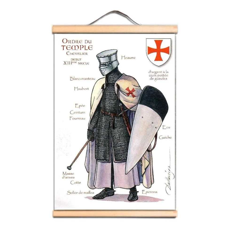 Vintage Canvas Print Artwork Medieval Crusader Warrior Wall Art Poster - Here's a Stunning Scroll Painting of a Templar Knight 2
Vintage Canvas Print Artwork Medieval Crusader Warrior Wall Art Poster - Here's a Stunning Scroll Painting of a Templar Knight 2