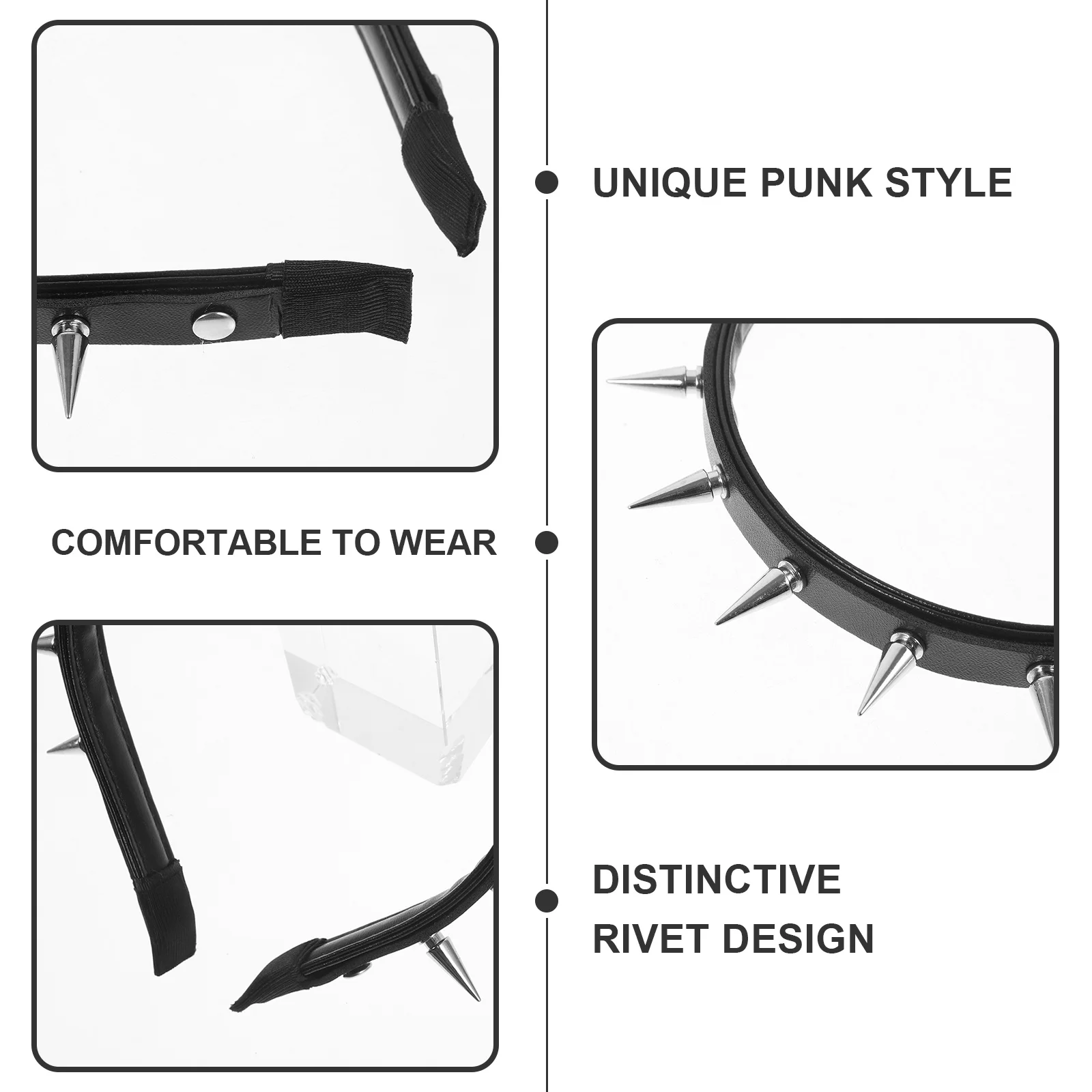 Punk Rivet Headband Women Fashion Studded Hair Accessory Gothic Party Festival Cosplay Halloween Performance Headdress
Punk Rivet Headband Women Fashion Studded Hair Accessory Gothic Party Festival Cosplay Halloween Performance Headdress