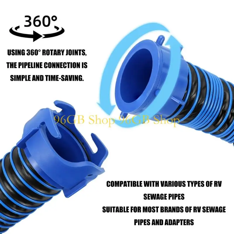 96GB Multipurpose Sewer Tube Leakproof Discharge Hose For Motorhome Trailer 3FT Long
96GB Multipurpose Sewer Tube Leakproof Discharge Hose For Motorhome Trailer 3FT Long