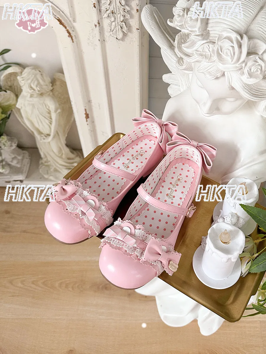 Japanese Summer Kawaii Lolita Striped Bow Low Heel Pumps Shoes Sweet Polka Dot Pleated Round Head Tower Buckle Pu Shoes Women
Japanese Summer Kawaii Lolita Striped Bow Low Heel Pumps Shoes Sweet Polka Dot Pleated Round Head Tower Buckle Pu Shoes Women