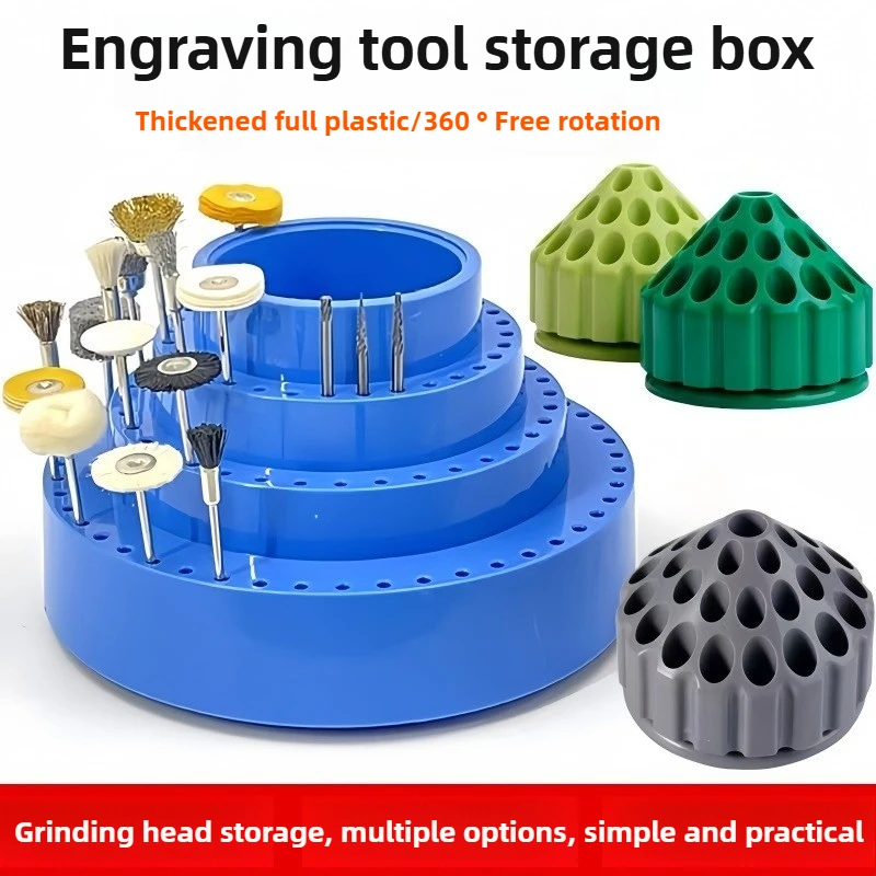 360 " Rotating Professional Cone Drill Bit Storage Box Drill Bit/carving Tool Storage Box DlY Hand Tool Storage Box
360 " Rotating Professional Cone Drill Bit Storage Box Drill Bit/carving Tool Storage Box DlY Hand Tool Storage Box