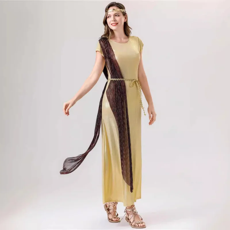Adult Children Cleopatra Princess Cos Long Dress Greek Muse Roman Costume Halloween Play Parent-Child Dress
Adult Children Cleopatra Princess Cos Long Dress Greek Muse Roman Costume Halloween Play Parent-Child Dress