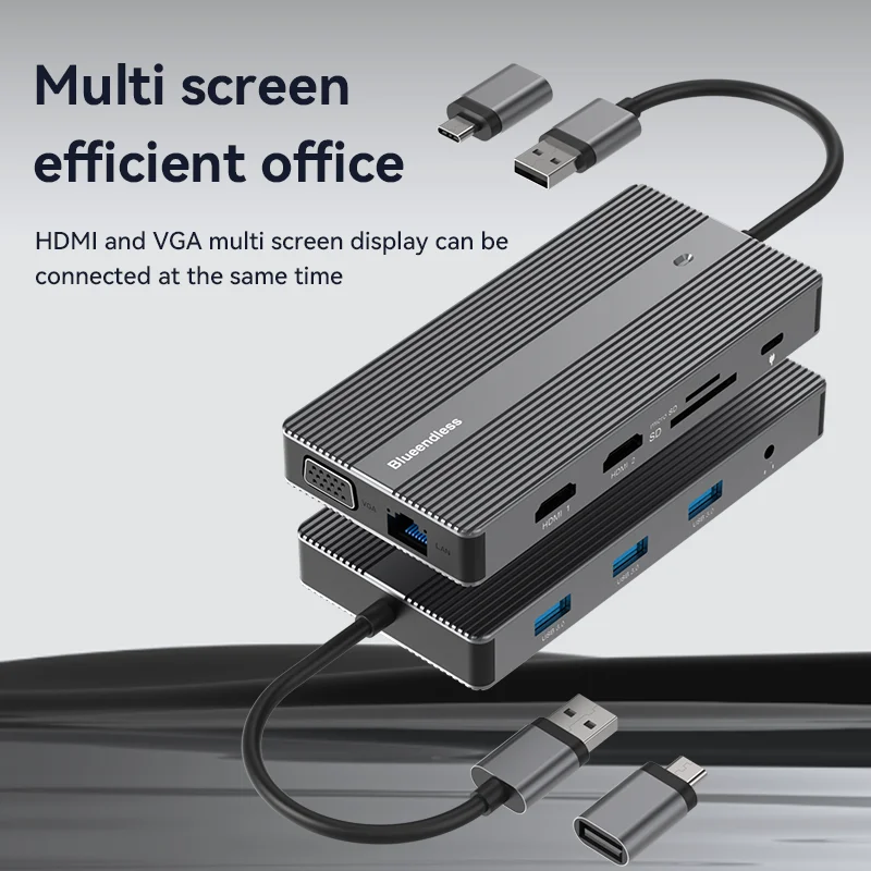 Новый многоэкранный концентратор 2K 60 Гц HD MI порт Gigabit Lan 11 в 1 USB док-станция для 5 Гб скорости
Новый многоэкранный концентратор 2K 60 Гц HD MI порт Gigabit Lan 11 в 1 USB док-станция для 5 Гб скорости