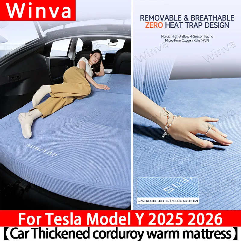 Foldable Trunk Mattress For Tesla Model Y 2020-2026, Space-Saving Corduroy Memory Foam Camp Mattress for Car Nap Outdoor Camping
Foldable Trunk Mattress For Tesla Model Y 2020-2026, Space-Saving Corduroy Memory Foam Camp Mattress for Car Nap Outdoor Camping