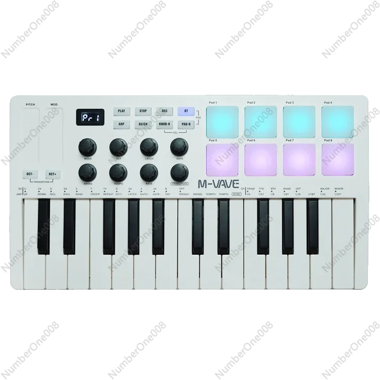 M VAVE SMK25MINI Portable 25-Key MIDI Keyboard Controller Percussion Pad Music Composer Bluetooth
M VAVE SMK25MINI Portable 25-Key MIDI Keyboard Controller Percussion Pad Music Composer Bluetooth