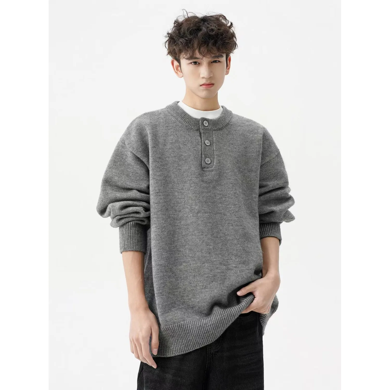 American Sle Color Henry Collar Sweater Men's Casual Warm Knittedwear Autumn Winter New Faion High End Feeling Oute...
American Sle Color Henry Collar Sweater Men's Casual Warm Knittedwear Autumn Winter New Faion High End Feeling Oute...