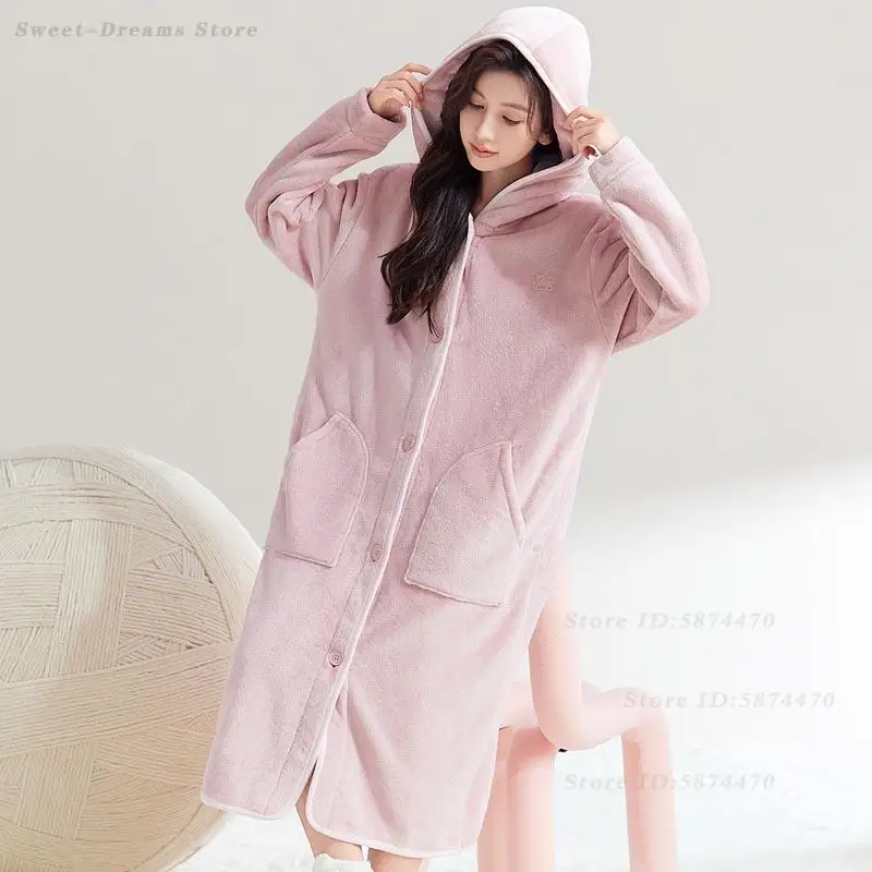 Зимний утепленный фланелевой женский длинный халат, кимоно, халат, одежда для сна, утепленная ночная рубашка из кораллового флиса, брючный пижамный комплект, домашняя одежда
Зимний утепленный фланелевой женский длинный халат, кимоно, халат, одежда для сна, утепленная ночная рубашка из кораллового флиса, брючный пижамный комплект, домашняя одежда