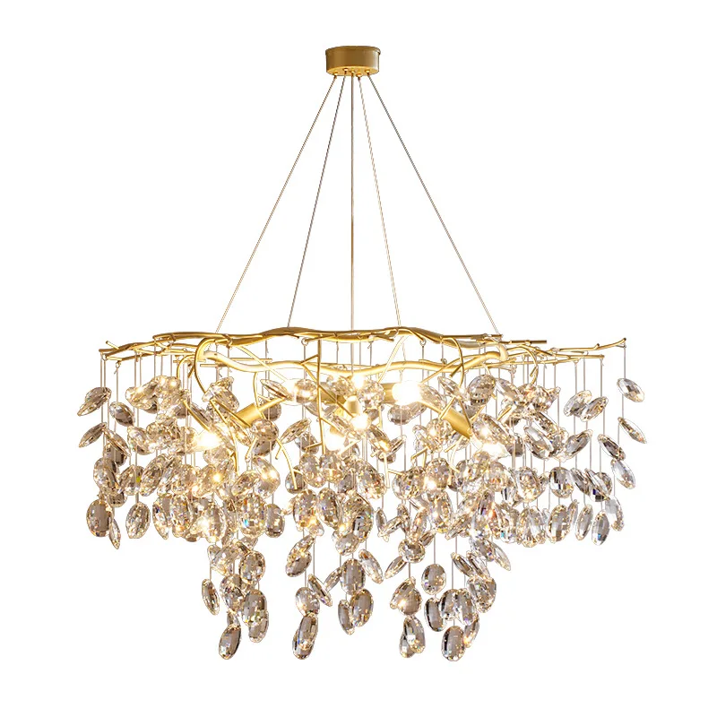 American French light luxury crystal chandelier, postmodern simplicity, living room lamps
American French light luxury crystal chandelier, postmodern simplicity, living room lamps