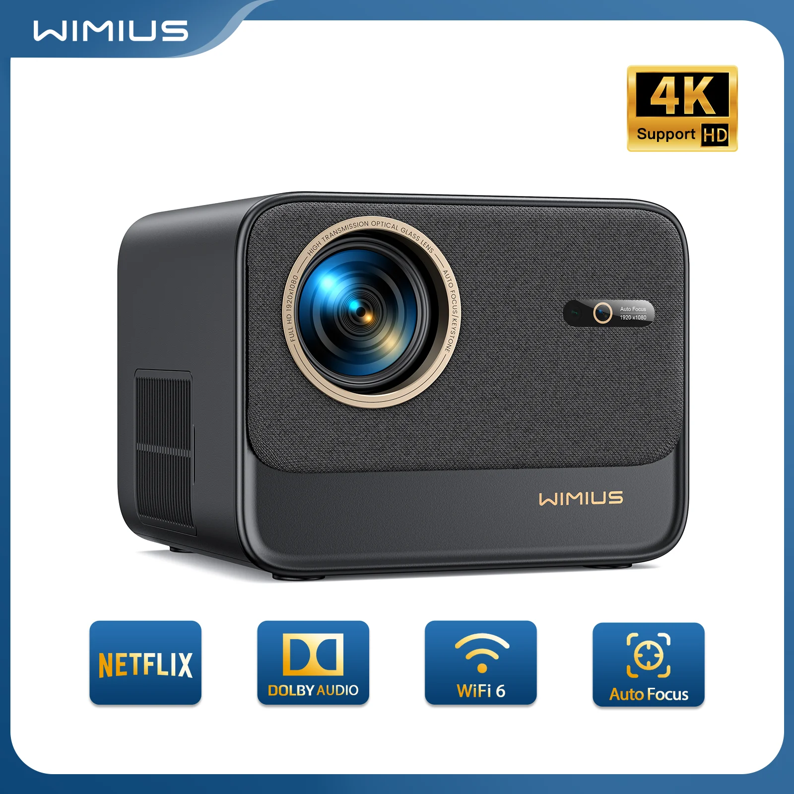Проектор Wimius K9 4k с поддержкой 700ANSI, автофокус/Keystone Full Hd 1080p, встроенный Wi-Fi 6, поддержка Bluetooth, Поддержка Dolby, домашний кинотеатр
Проектор Wimius K9 4k с поддержкой 700ANSI, автофокус/Keystone Full Hd 1080p, встроенный Wi-Fi 6, поддержка Bluetooth, Поддержка Dolby, домашний кинотеатр