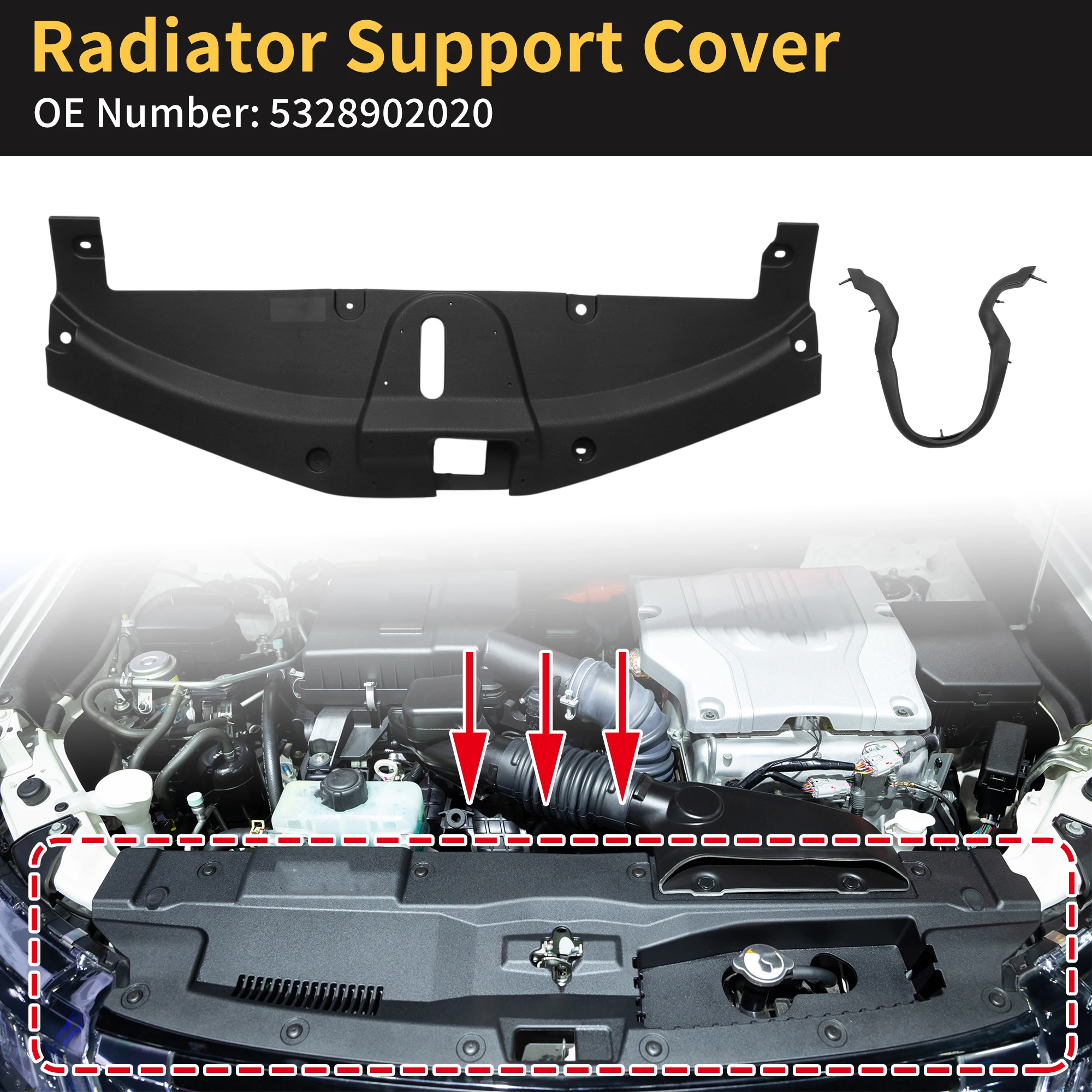 Крышка опоры радиатора UXCELL для Toyota Corolla 2019-2022 No 5328902020
Крышка опоры радиатора UXCELL для Toyota Corolla 2019-2022 No 5328902020