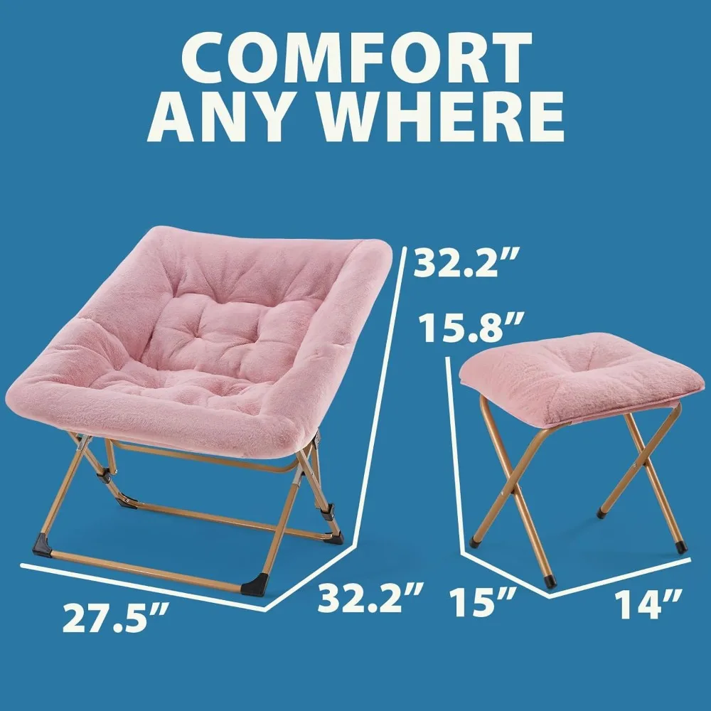 Soft Faux Fur Folding Lounge for Bedroom Living Room Dorm Rooms Flexible Reading Chair
Soft Faux Fur Folding Lounge for Bedroom Living Room Dorm Rooms Flexible Reading Chair