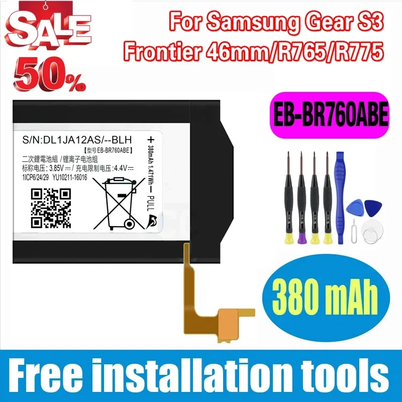 High-Quality EB-BR760ABE Battery For Samsung Watch S3 Gear/Gear S3 Class Batteries+Free Tools
High-Quality EB-BR760ABE Battery For Samsung Watch S3 Gear/Gear S3 Class Batteries+Free Tools