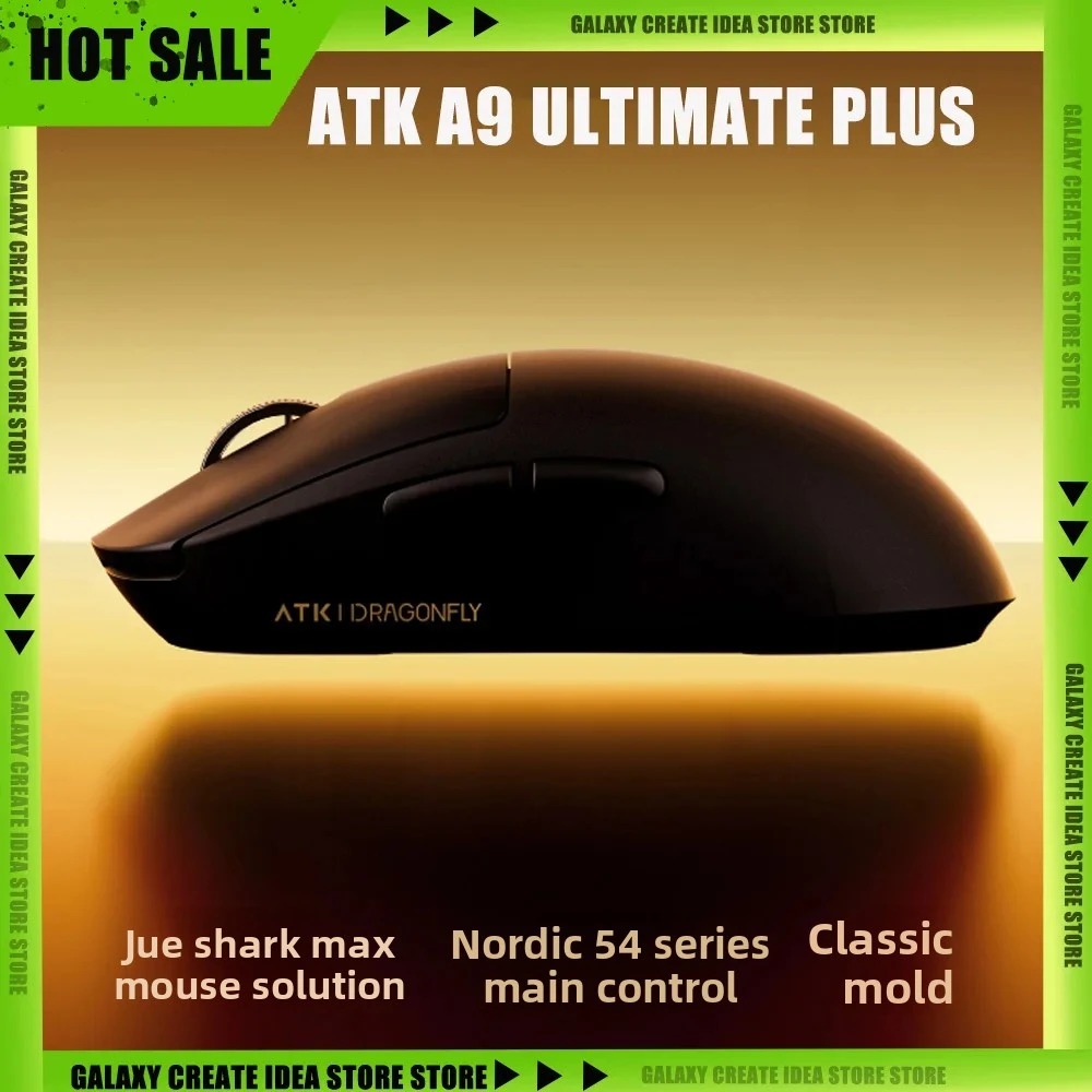 ATK A9 Ultimate Plus PAW3955 Master Gaming Mouse Nordic 54 Series Dual Mode E-sports Mose Wireless Light Weight Mice PC Gamer
ATK A9 Ultimate Plus PAW3955 Master Gaming Mouse Nordic 54 Series Dual Mode E-sports Mose Wireless Light Weight Mice PC Gamer