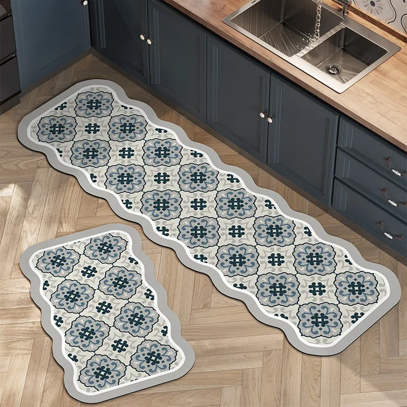 Kitchen Floor Mat Anti-slip Carpet Retro Wave-shaped Long Strip Runner Rugs PVC Oil-proof Waterproof Mats Alfombras De Cocina 카펫
Kitchen Floor Mat Anti-slip Carpet Retro Wave-shaped Long Strip Runner Rugs PVC Oil-proof Waterproof Mats Alfombras De Cocina 카펫