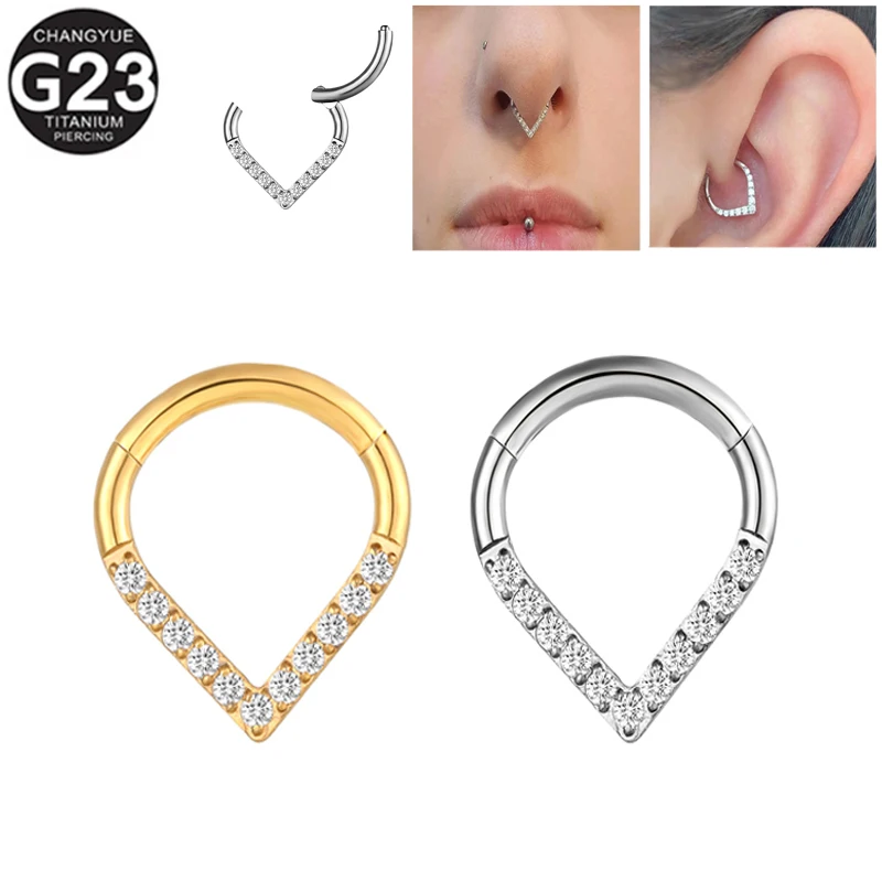 1PC F136 Titanium Piercing Earrings Water Drop Zircon Nose Rings Septum Clicker Segment Rings Tragus Helix Piercing Body Jewelry
1PC F136 Titanium Piercing Earrings Water Drop Zircon Nose Rings Septum Clicker Segment Rings Tragus Helix Piercing Body Jewelry