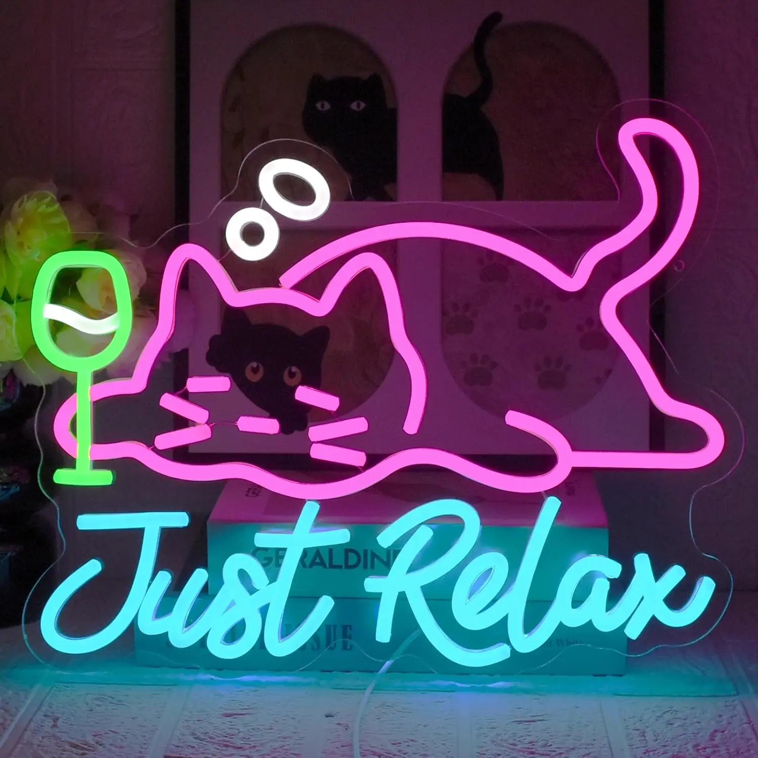 Cute Cat Neon Sign Just Relax Party Decor Soft edgy light, cool-toned, cool and premium
Cute Cat Neon Sign Just Relax Party Decor Soft edgy light, cool-toned, cool and premium
