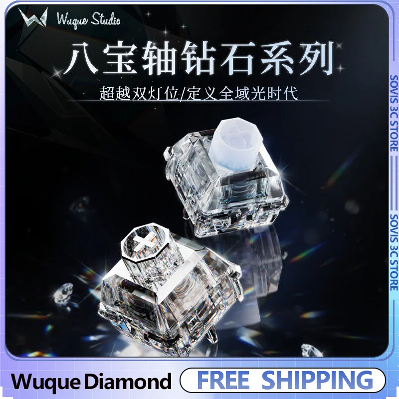 Клавиатурный переключатель Wuque Babao Diamond Series, 35gf, прозрачный магнитный переключатель, кастомный трехступенчатый линейный переключатель, аксессуары
Клавиатурный переключатель Wuque Babao Diamond Series, 35gf, прозрачный магнитный переключатель, кастомный трехступенчатый линейный переключатель, аксессуары