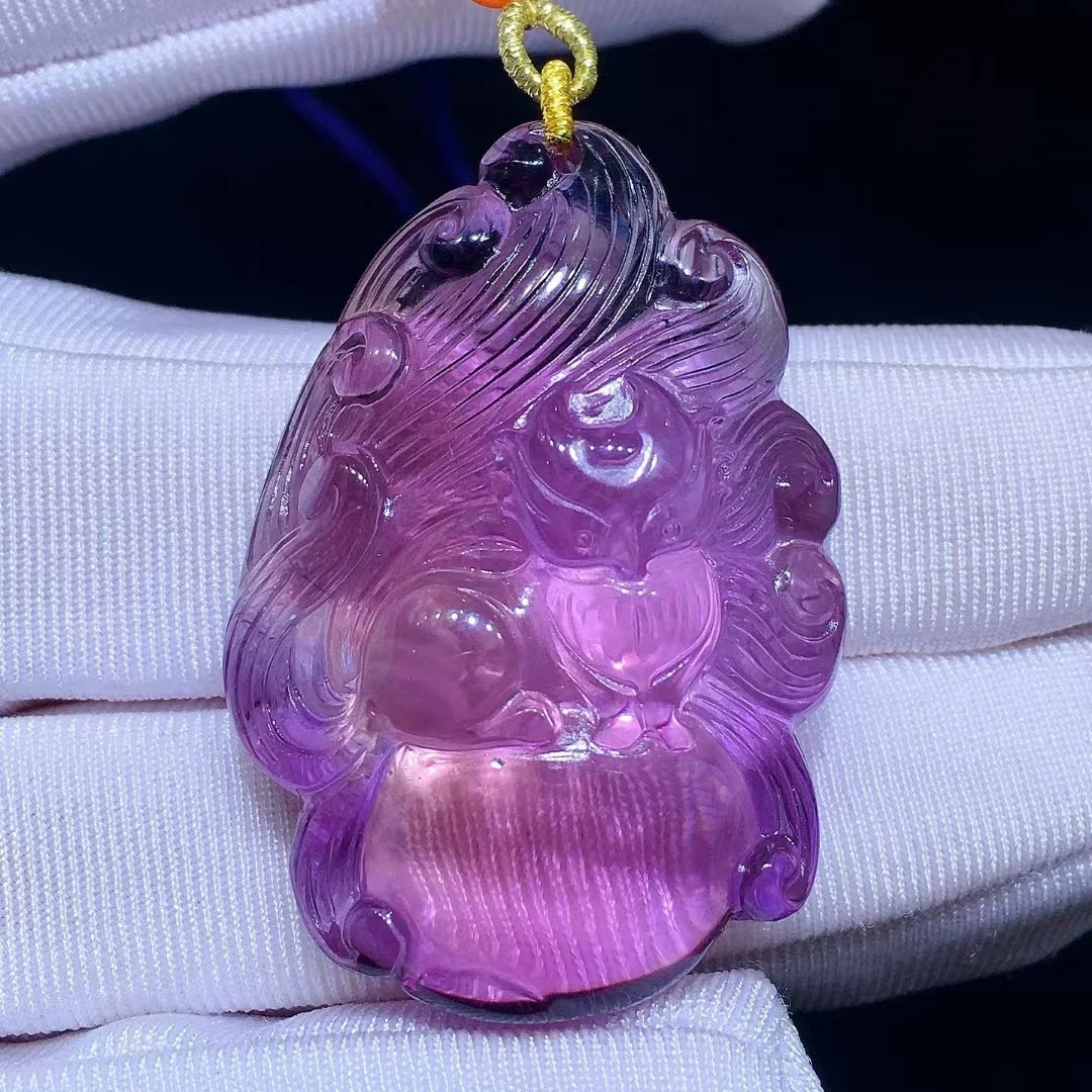 Natural Purple Amethyst Quartz Pendant Women Men 38.26.13mm Fox Amethyst Fashion Necklace Jewelry AAAAA
Natural Purple Amethyst Quartz Pendant Women Men 38.26.13mm Fox Amethyst Fashion Necklace Jewelry AAAAA