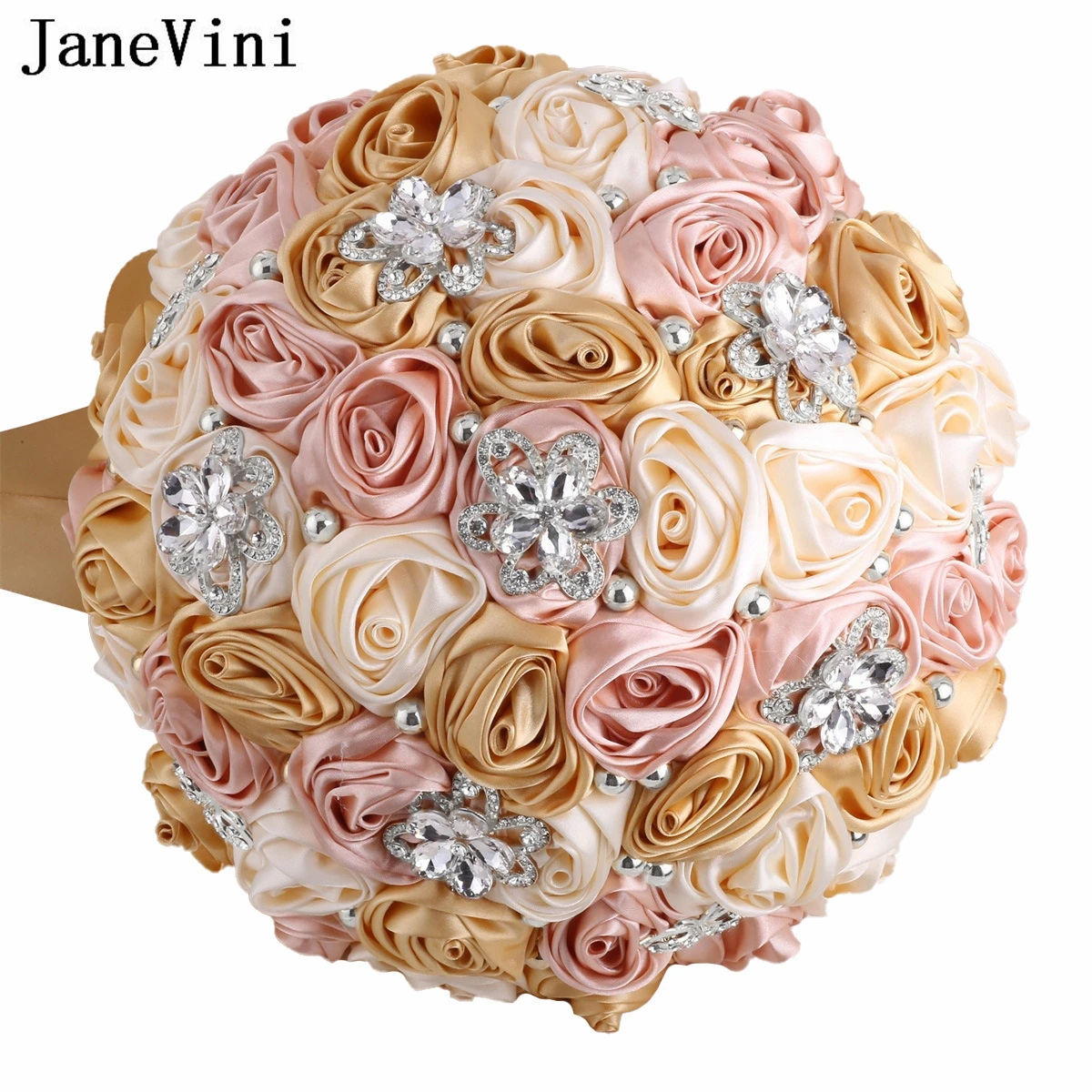 JaneVini Luxury Silver Rhinestones Bridal Bouquet Pink Satin Roses Ivory Crystal Wedding Bouquet for the Bride Holding Flowers
JaneVini Luxury Silver Rhinestones Bridal Bouquet Pink Satin Roses Ivory Crystal Wedding Bouquet for the Bride Holding Flowers