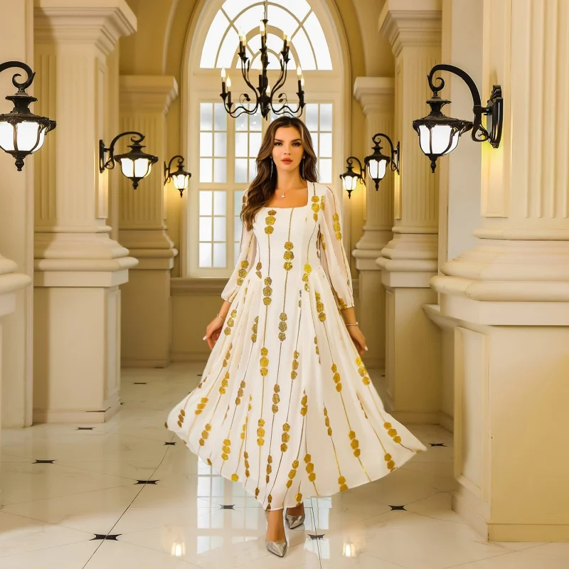 Middle East Muslim Sequined Robe Women Dubai TurkeyabayaWomen's Gown Abaya Dress
Middle East Muslim Sequined Robe Women Dubai TurkeyabayaWomen's Gown Abaya Dress