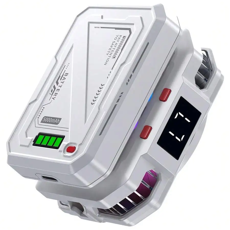 TH10 High-Quality Game Phone Cooler: Dual Magnetic Suction/Clamping Cooling System, Real-Time Temperature Display And Dynamic RGB Lighting Effect | CNC Aluminum Alloy And Durable Polymer Material
TH10 High-Quality Game Phone Cooler: Dual Magnetic Suction/Clamping Cooling System, Real-Time Temperature Display And Dynamic RGB Lighting Effect | CNC Aluminum Alloy And Durable Polymer Material