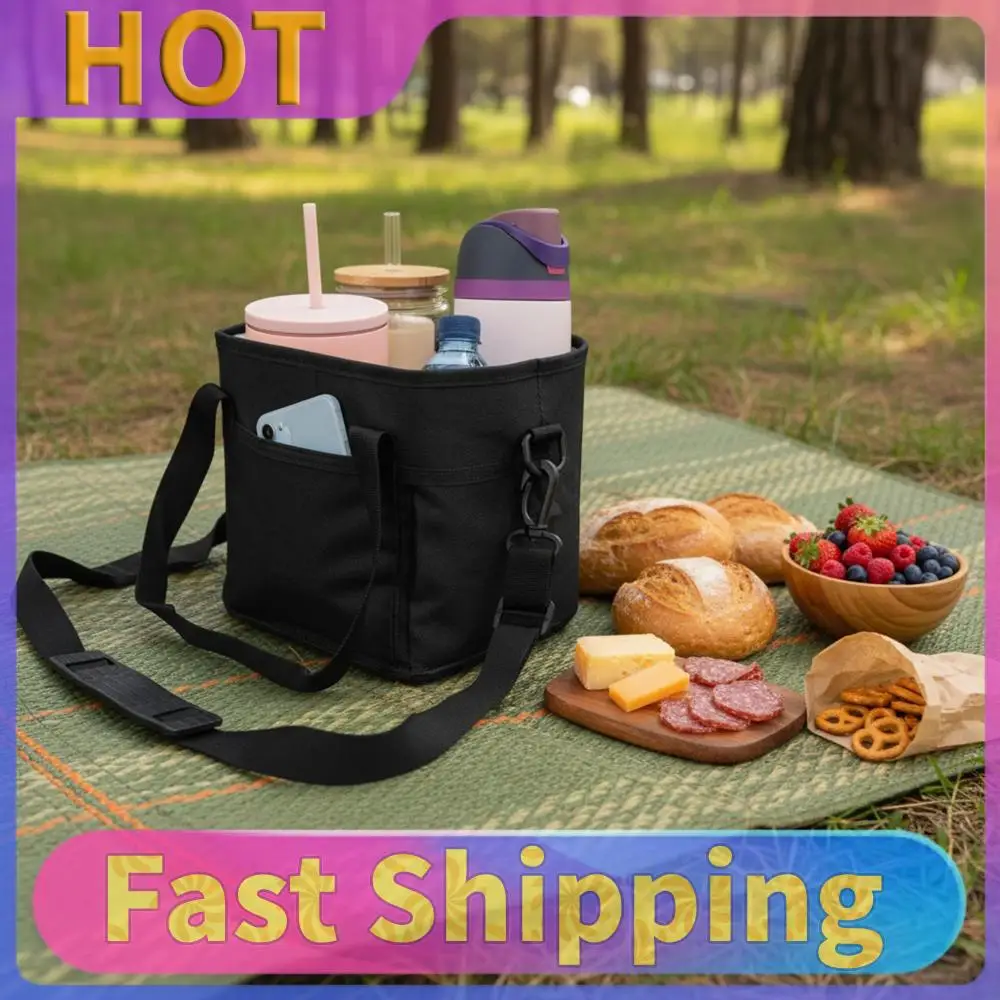 4 Compartment Drink Bag with Adjustable Strap Reusable Drink Carrier Family Size for Hiking Walking Sports Outings Daily Use (Black)
4 Compartment Drink Bag with Adjustable Strap Reusable Drink Carrier Family Size for Hiking Walking Sports Outings Daily Use (Black)
